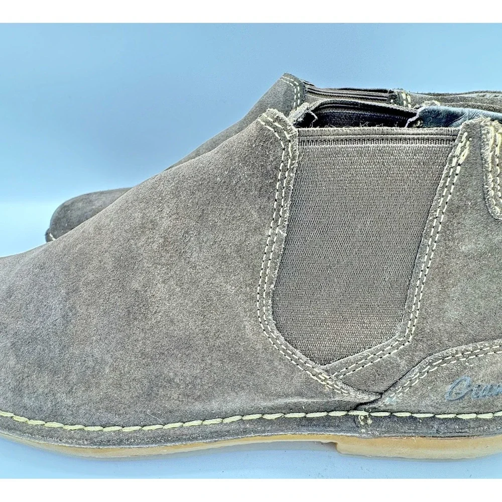 Georgia Boot Giant Chelsea Boots Mens 9.5 Brown Suede Slip On Casual Work